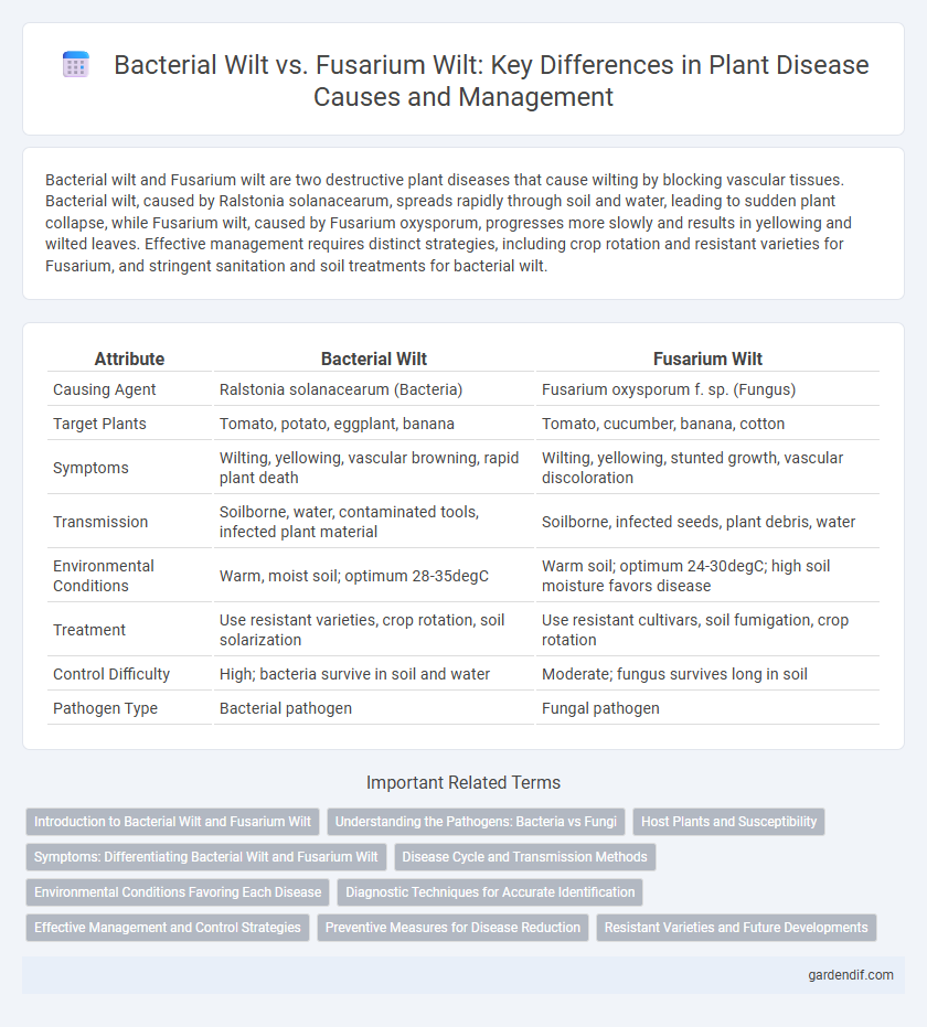 Bacterial Wilt vs. Fusarium Wilt: Key Differences in Plant Disease Causes and Management