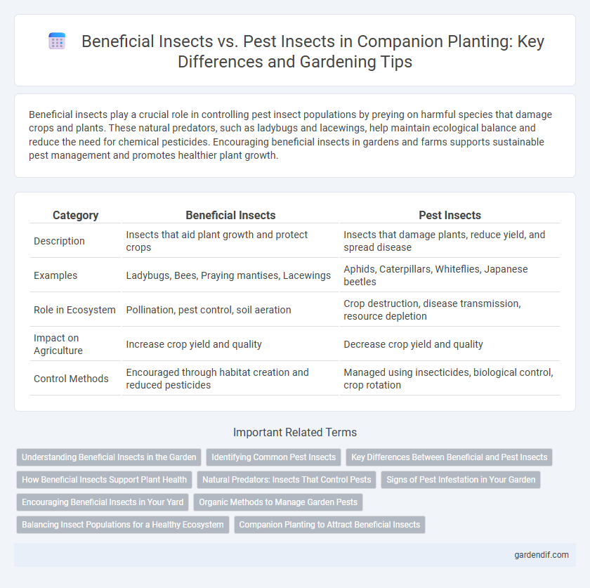 Beneficial Insects vs. Pest Insects in Companion Planting: Key Differences and Gardening Tips