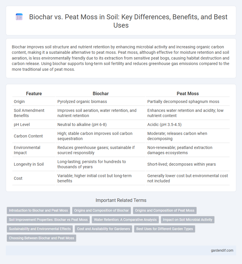 Biochar vs. Peat Moss in Soil: Key Differences, Benefits, and Best Uses