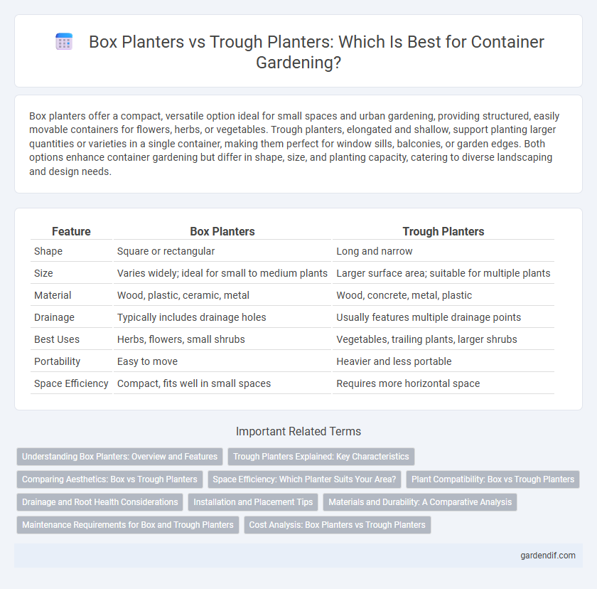 Box Planters vs Trough Planters: Which Is Best for Container Gardening?