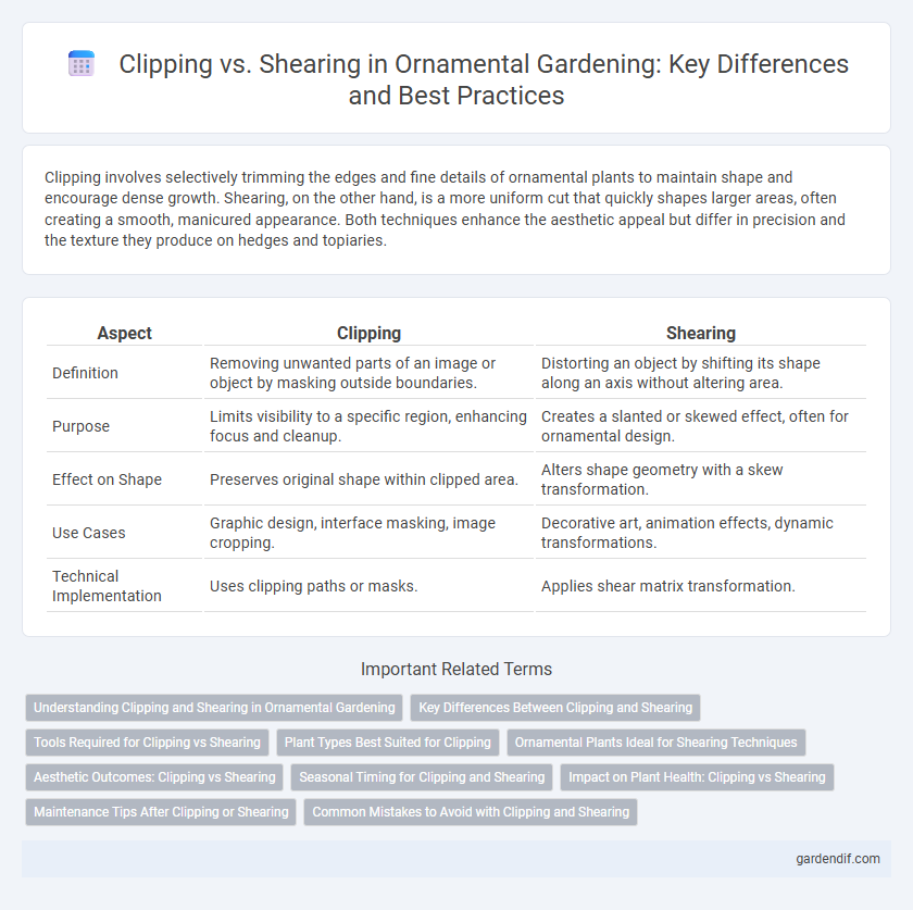 Clipping vs. Shearing in Ornamental Gardening: Key Differences and Best Practices
