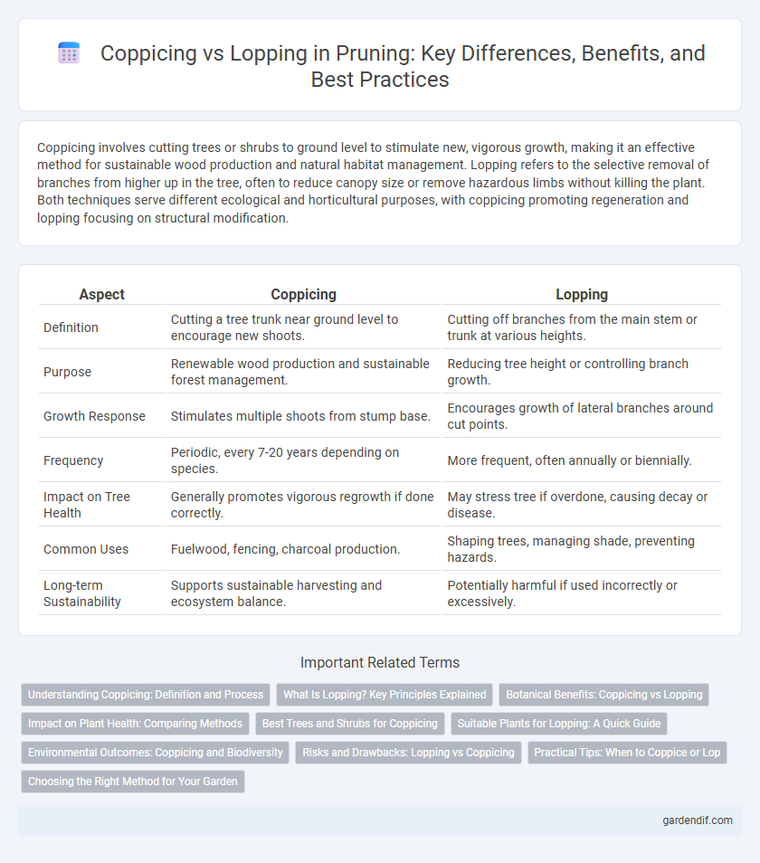 Coppicing vs Lopping in Pruning: Key Differences, Benefits, and Best Practices