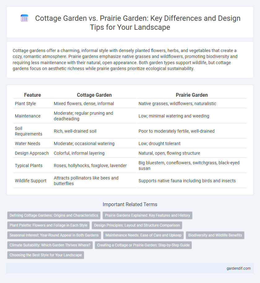 Cottage Garden vs. Prairie Garden: Key Differences and Design Tips for Your Landscape