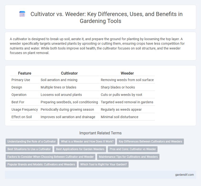 Cultivator vs. Weeder: Key Differences, Uses, and Benefits in Gardening Tools