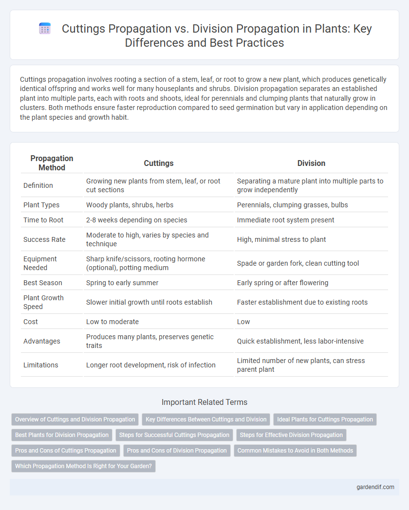 Cuttings Propagation vs. Division Propagation in Plants: Key Differences and Best Practices