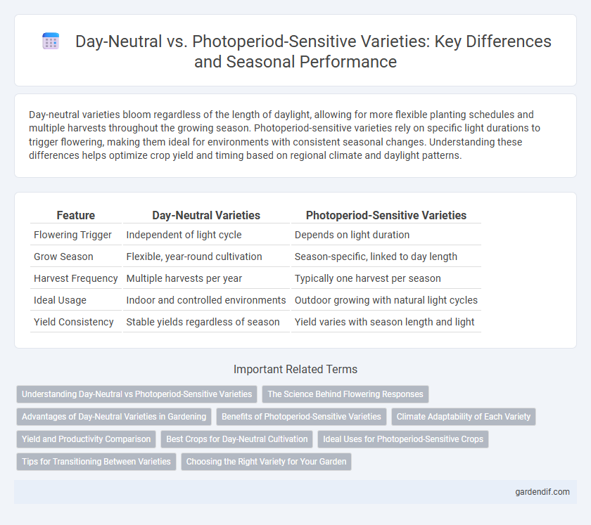 Day-Neutral vs. Photoperiod-Sensitive Varieties: Key Differences and Seasonal Performance