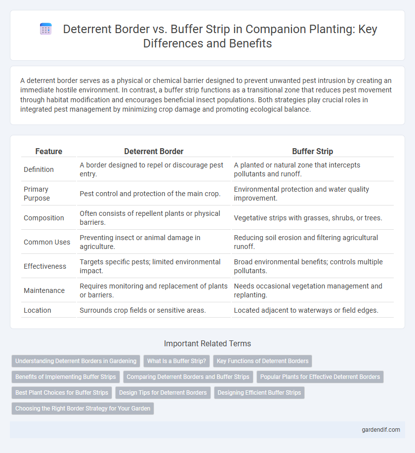 Deterrent Border vs. Buffer Strip in Companion Planting: Key Differences and Benefits