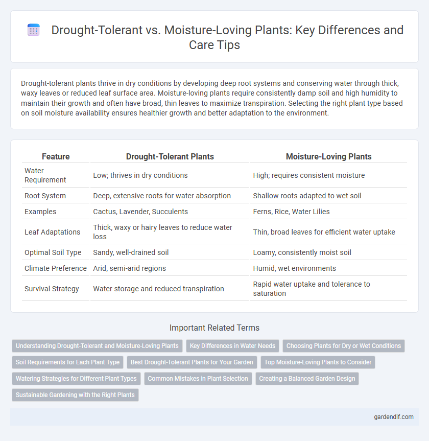 Drought-Tolerant vs. Moisture-Loving Plants: Key Differences and Care Tips