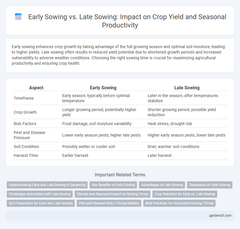 Early Sowing vs. Late Sowing: Impact on Crop Yield and Seasonal Productivity