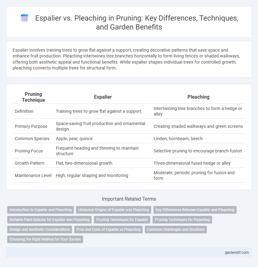 Espalier vs. Pleaching in Pruning: Key Differences, Techniques, and Garden Benefits