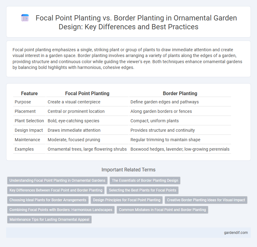 Focal Point Planting vs. Border Planting in Ornamental Garden Design: Key Differences and Best Practices