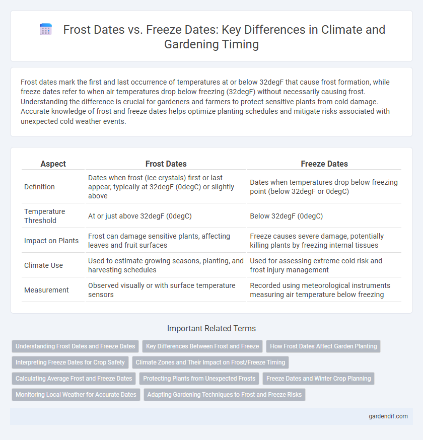 Frost Dates vs. Freeze Dates: Key Differences in Climate and Gardening Timing