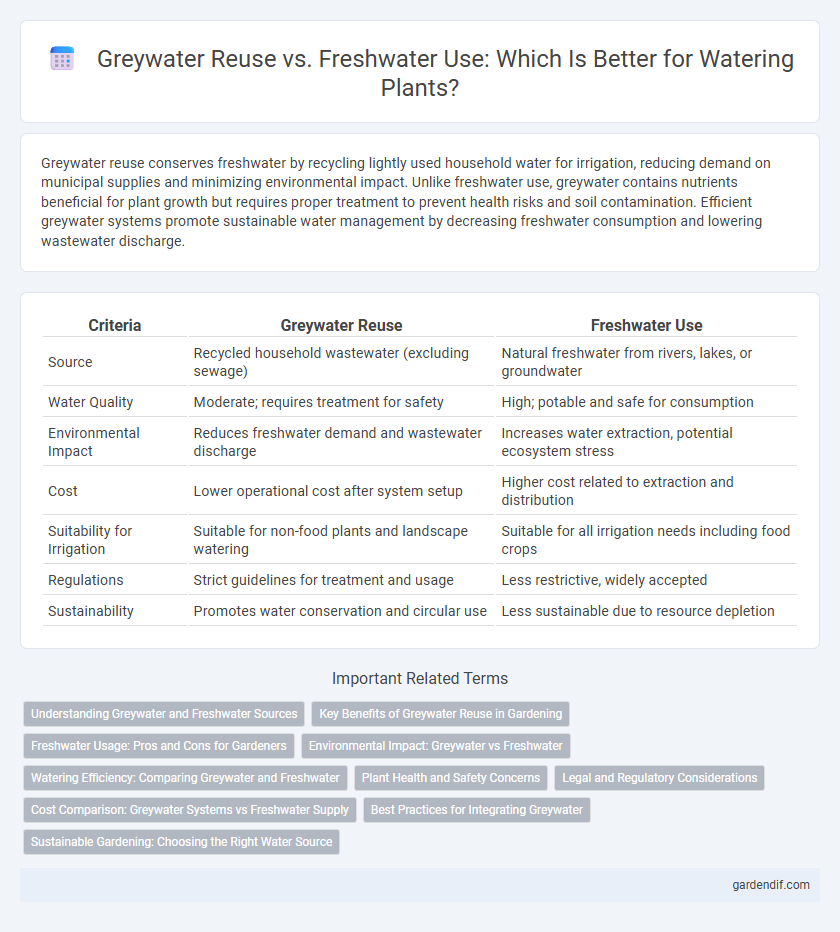 Greywater Reuse vs. Freshwater Use: Which Is Better for Watering Plants?