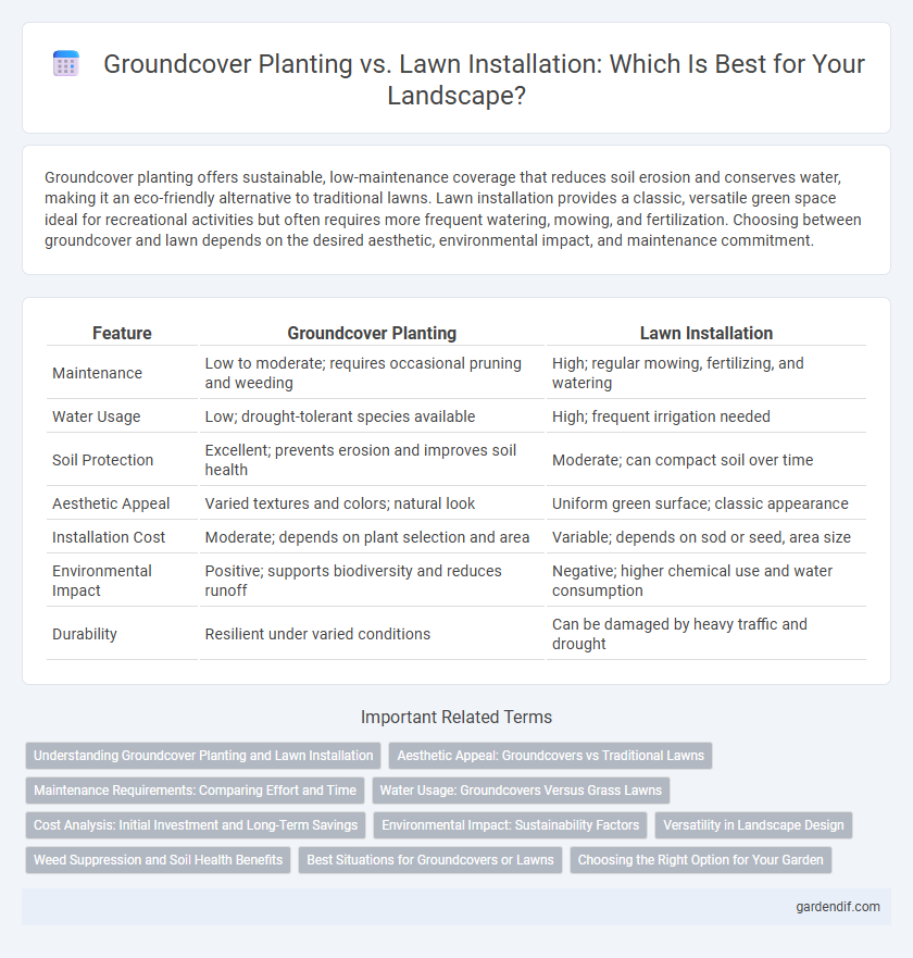 Groundcover Planting vs. Lawn Installation: Which Is Best for Your Landscape?
