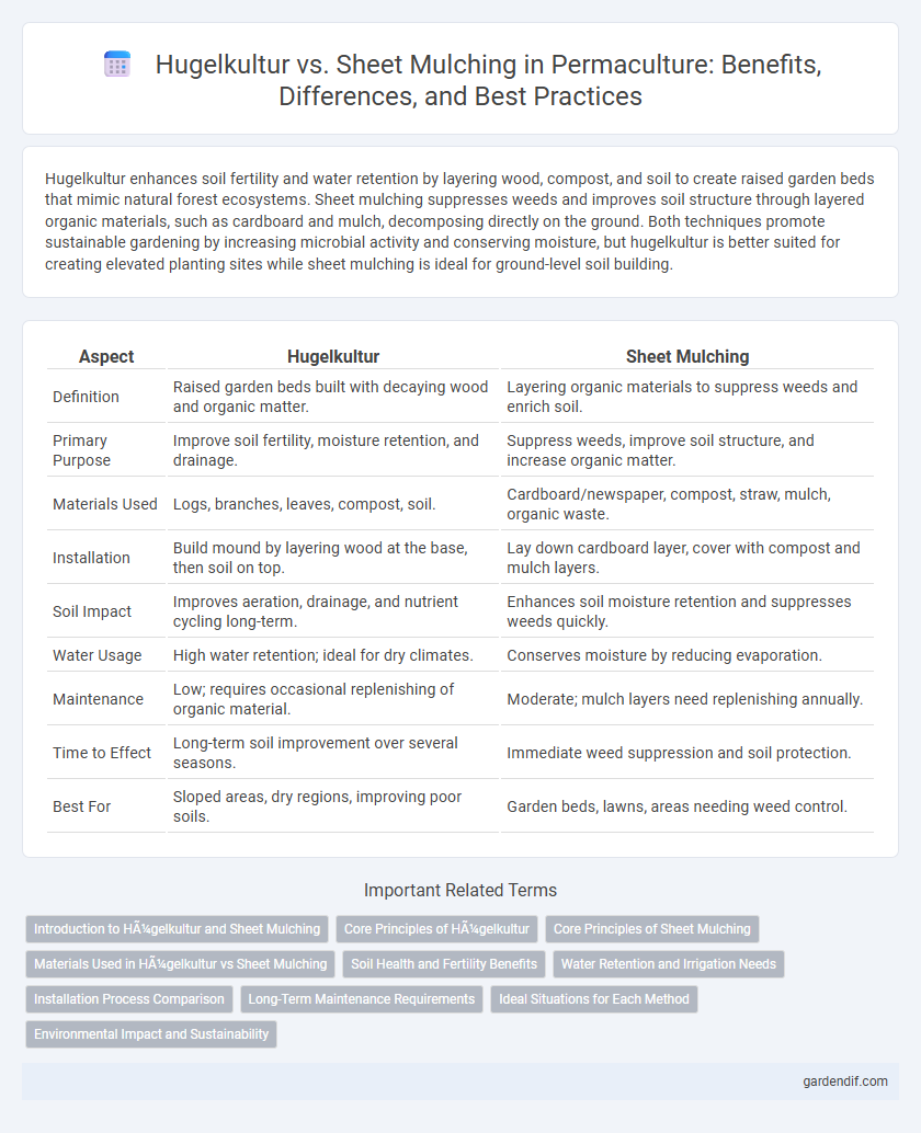 Hugelkultur vs. Sheet Mulching in Permaculture: Benefits, Differences, and Best Practices
