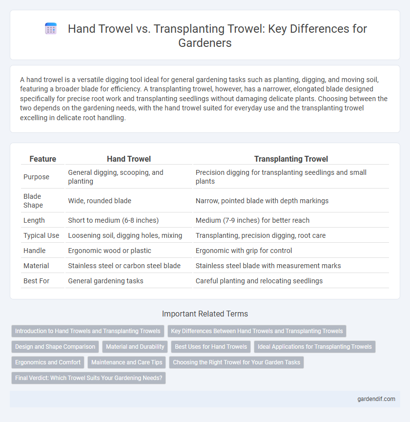 Hand Trowel vs. Transplanting Trowel: Key Differences for Gardeners