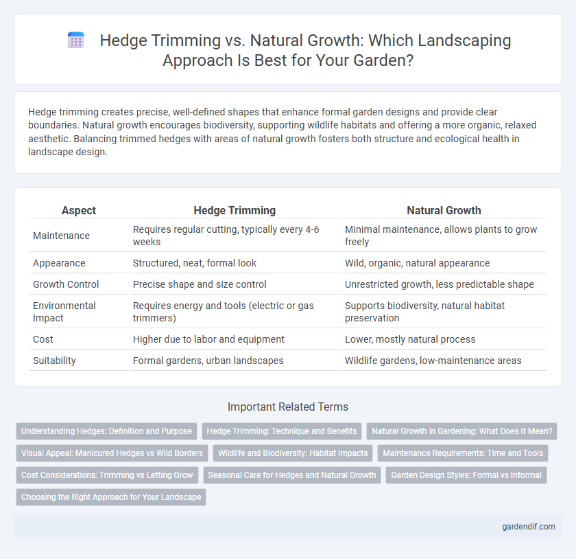 Hedge Trimming vs. Natural Growth: Which Landscaping Approach Is Best for Your Garden?