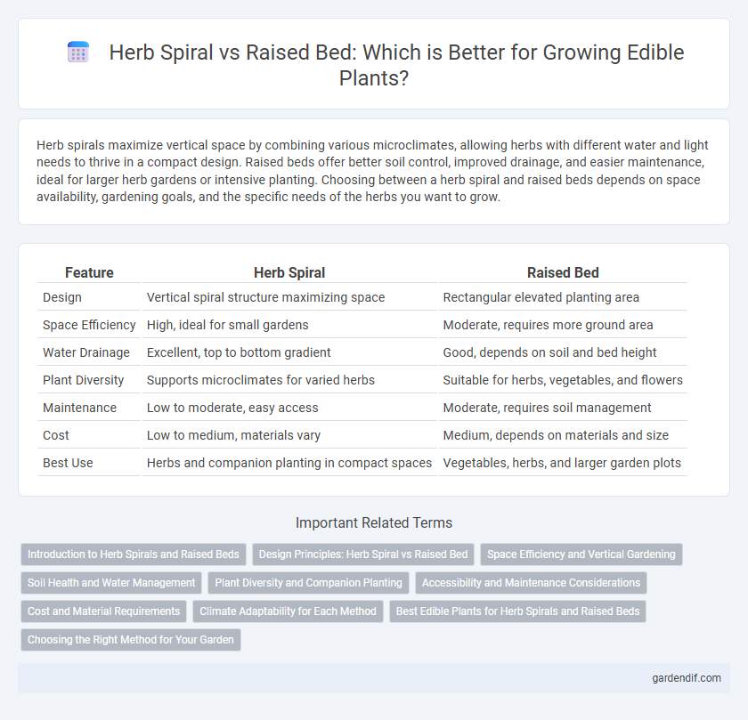 Herb Spiral vs Raised Bed: Which is Better for Growing Edible Plants?