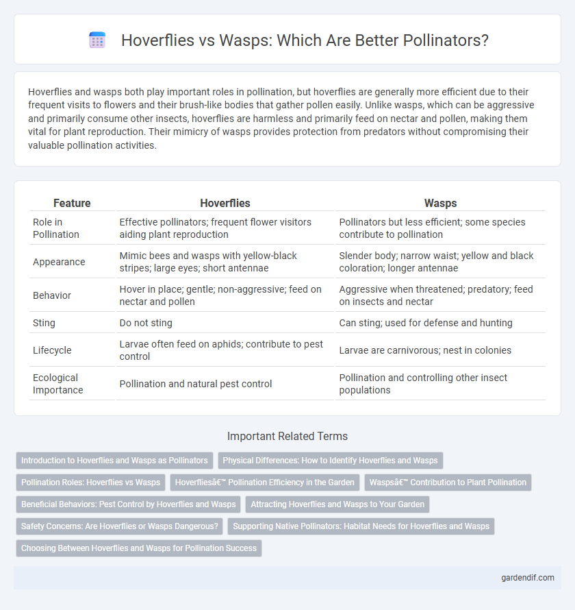 Hoverflies vs Wasps: Which Are Better Pollinators?