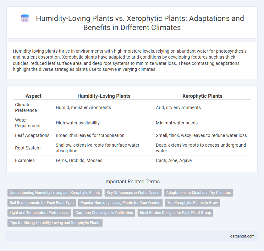 Humidity-Loving Plants vs. Xerophytic Plants: Adaptations and Benefits in Different Climates