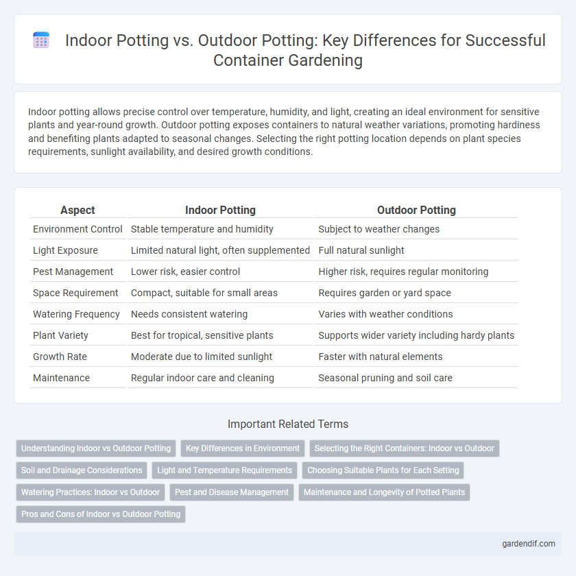 Indoor Potting vs. Outdoor Potting: Key Differences for Successful Container Gardening