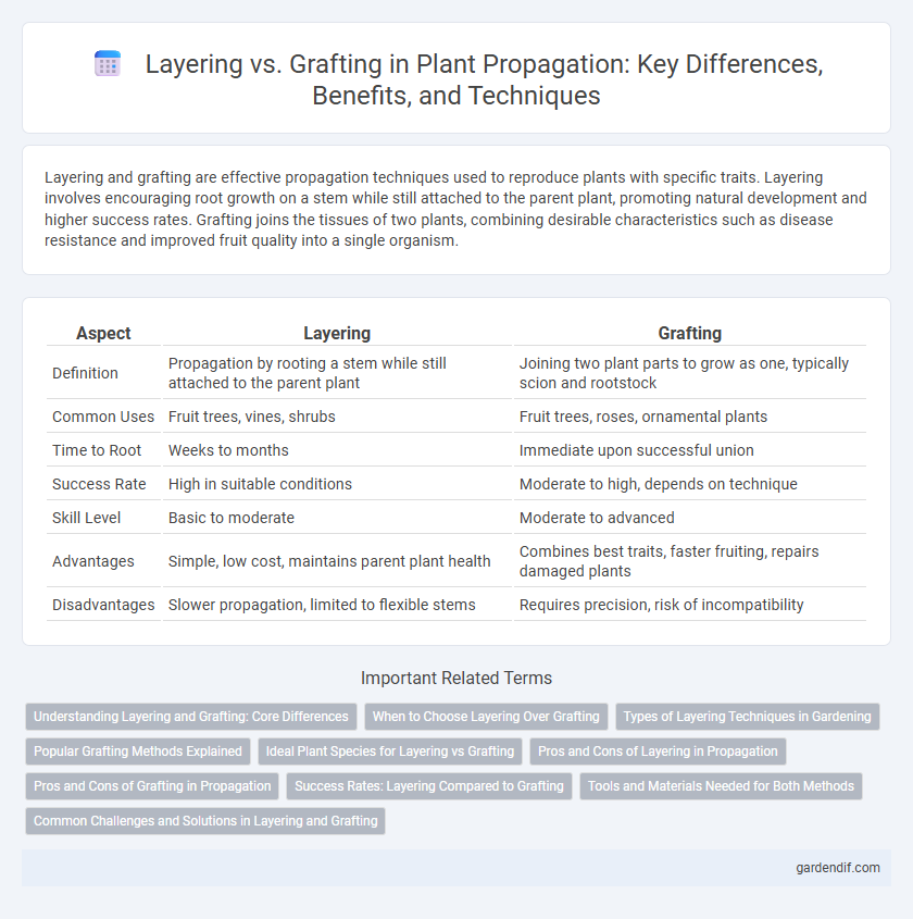 Layering vs. Grafting in Plant Propagation: Key Differences, Benefits, and Techniques
