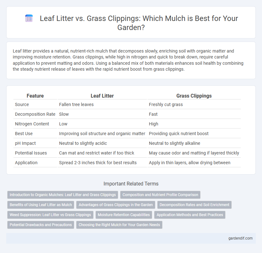 Leaf Litter vs. Grass Clippings: Which Mulch is Best for Your Garden?
