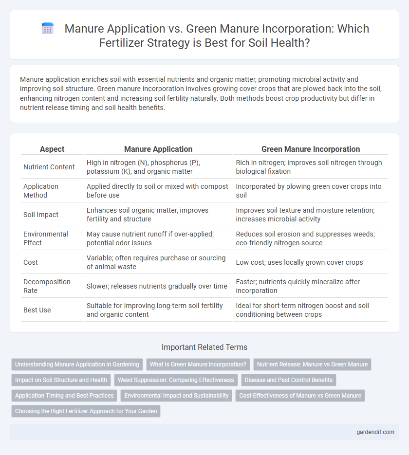 Manure Application vs. Green Manure Incorporation: Which Fertilizer Strategy is Best for Soil Health?