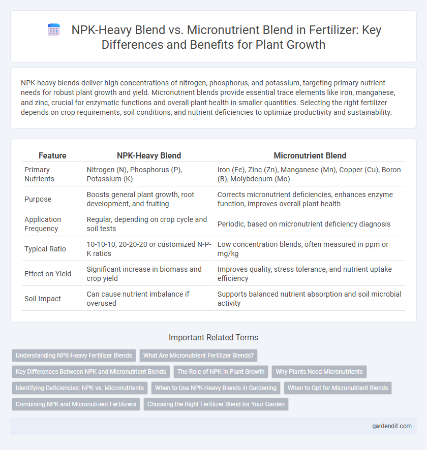 NPK-Heavy Blend vs. Micronutrient Blend in Fertilizer: Key Differences and Benefits for Plant Growth