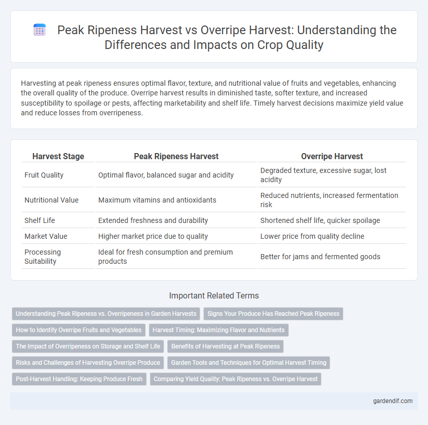 Peak Ripeness Harvest vs Overripe Harvest: Understanding the Differences and Impacts on Crop Quality