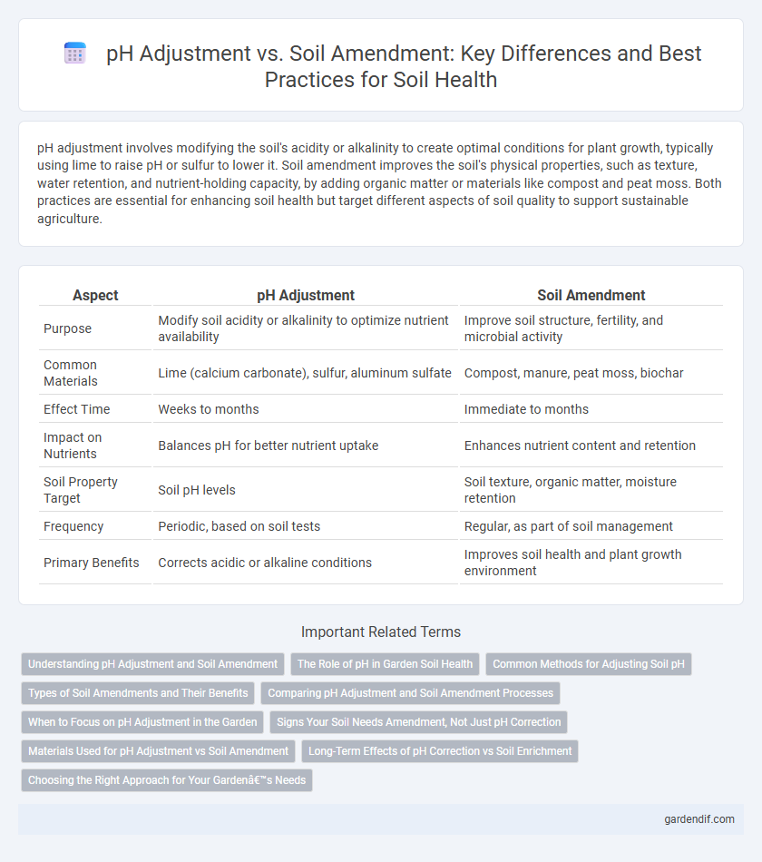pH Adjustment vs. Soil Amendment: Key Differences and Best Practices for Soil Health