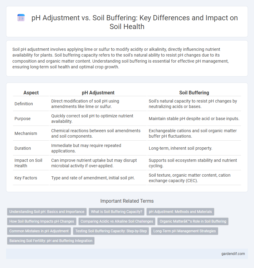 pH Adjustment vs. Soil Buffering: Key Differences and Impact on Soil Health