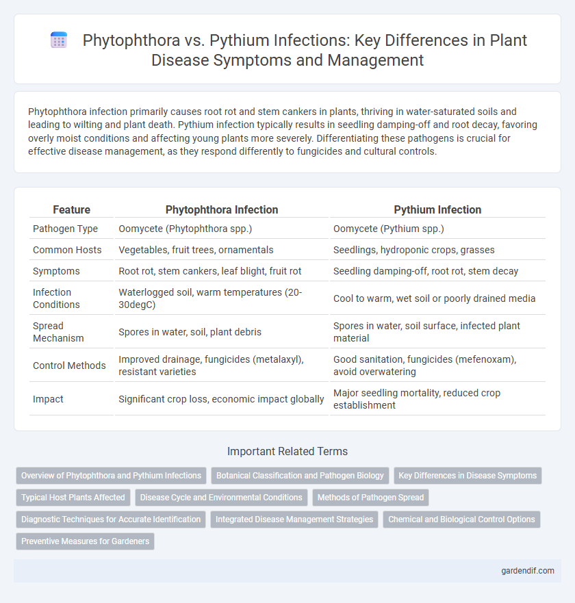 Phytophthora vs. Pythium Infections: Key Differences in Plant Disease Symptoms and Management