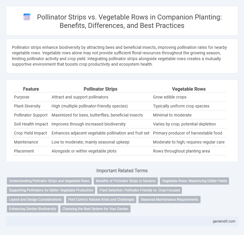 Pollinator Strips vs. Vegetable Rows in Companion Planting: Benefits, Differences, and Best Practices