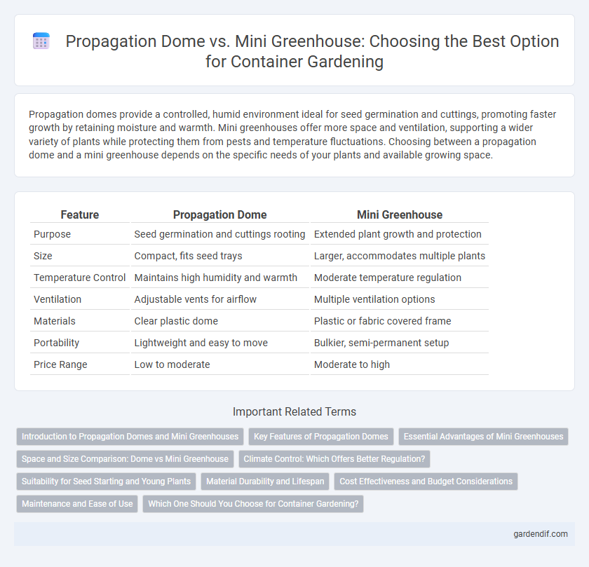 Propagation Dome vs. Mini Greenhouse: Choosing the Best Option for Container Gardening