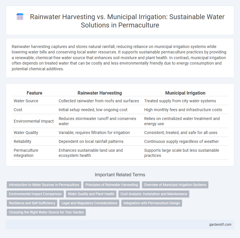 Rainwater Harvesting vs. Municipal Irrigation: Sustainable Water Solutions in Permaculture