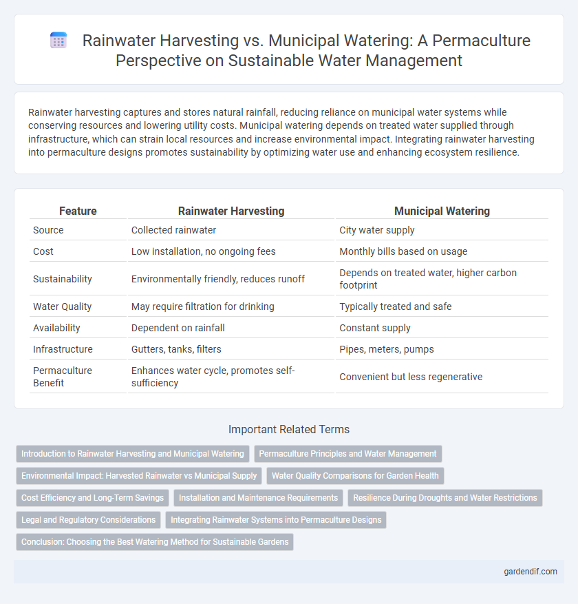 Rainwater Harvesting vs. Municipal Watering: A Permaculture Perspective on Sustainable Water Management