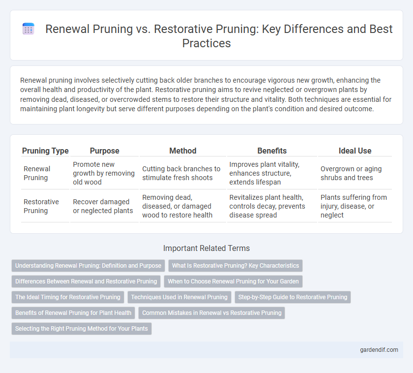 Renewal Pruning vs. Restorative Pruning: Key Differences and Best Practices