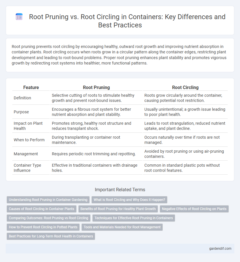 Root Pruning vs. Root Circling in Containers: Key Differences and Best Practices