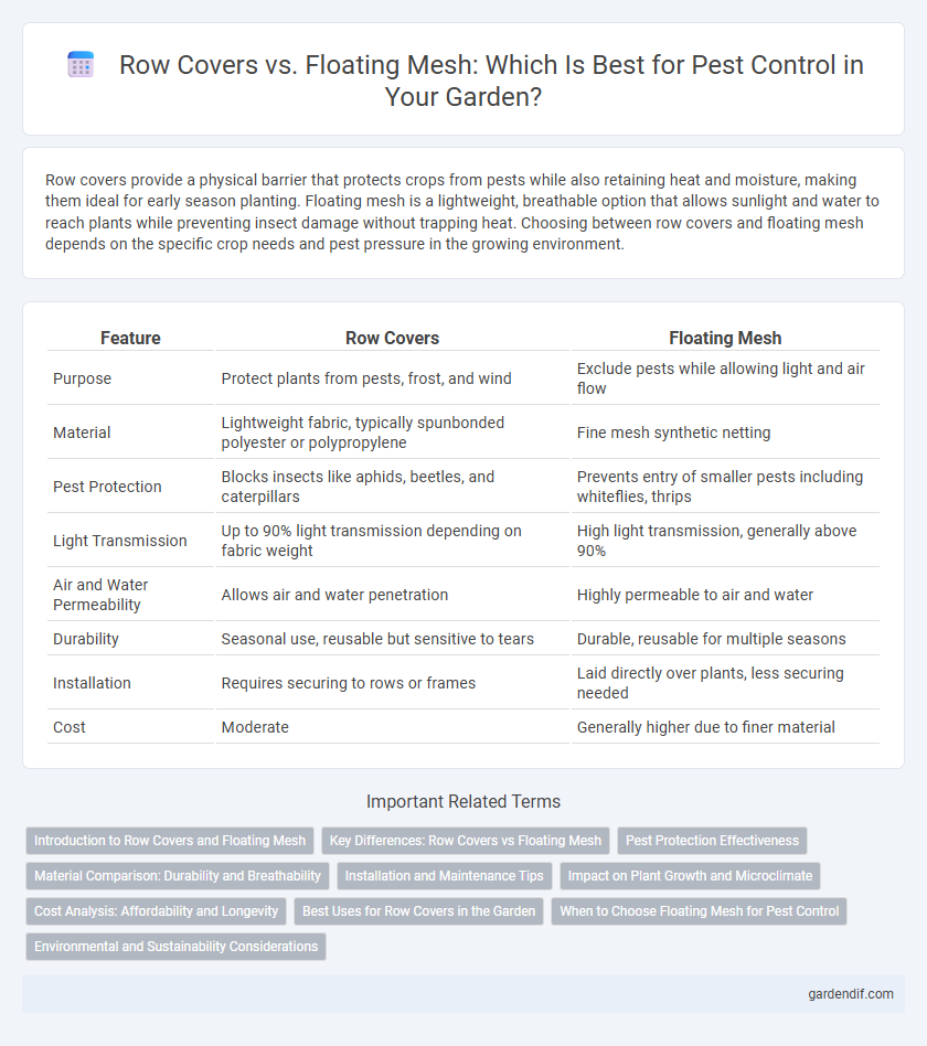 Row Covers vs. Floating Mesh: Which Is Best for Pest Control in Your Garden?