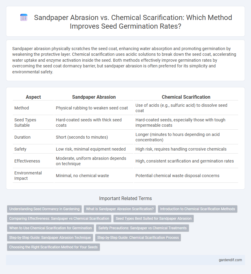 Sandpaper Abrasion vs. Chemical Scarification: Which Method Improves Seed Germination Rates?
