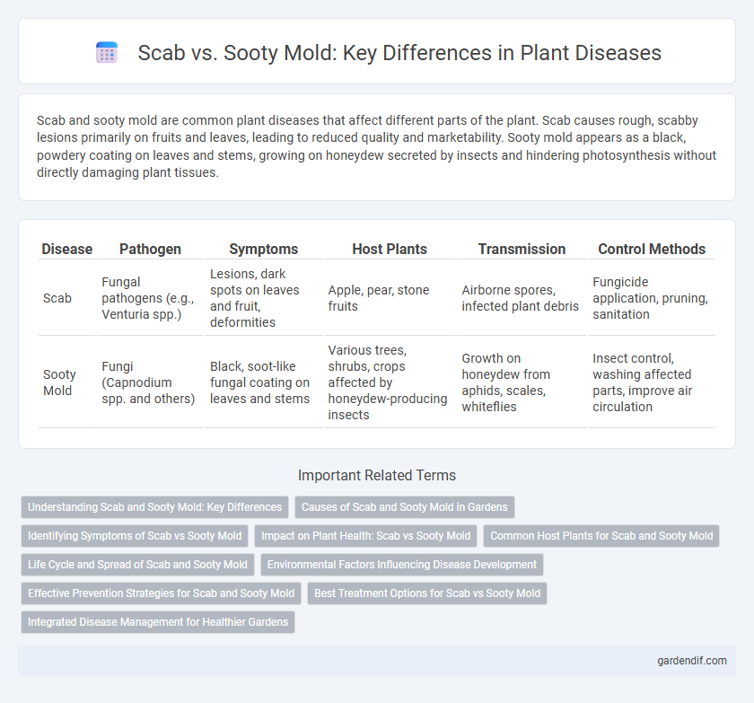 Scab vs. Sooty Mold: Key Differences in Plant Diseases