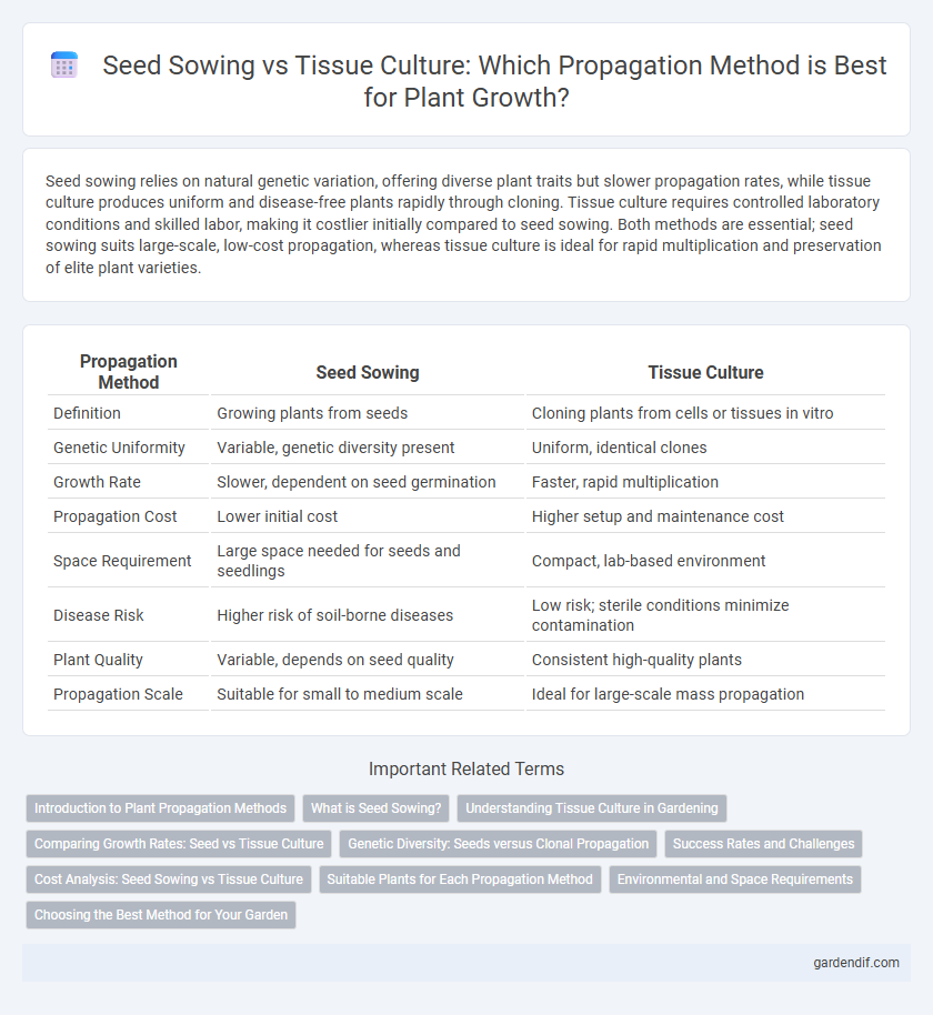 Seed Sowing vs Tissue Culture: Which Propagation Method is Best for Plant Growth?