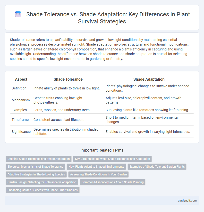Shade Tolerance vs. Shade Adaptation: Key Differences in Plant Survival Strategies