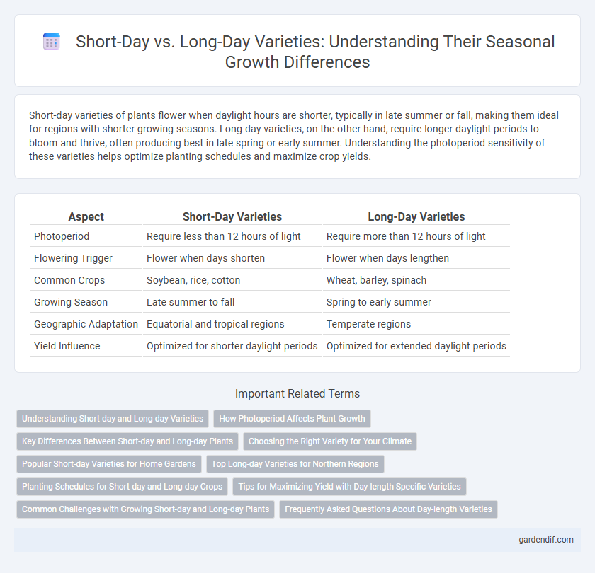 Short-Day vs. Long-Day Varieties: Understanding Their Seasonal Growth Differences
