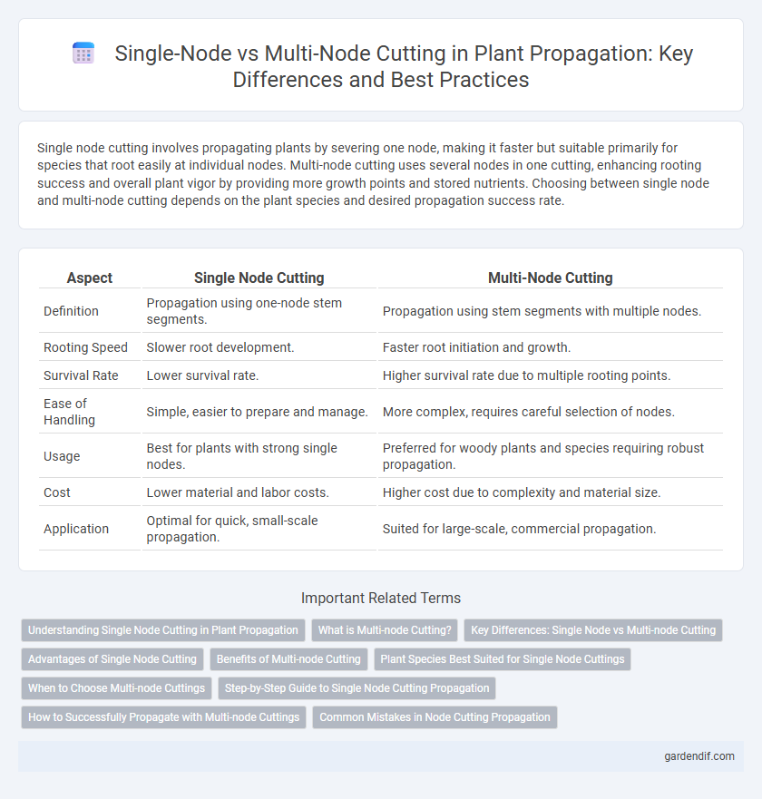 Single-Node vs Multi-Node Cutting in Plant Propagation: Key Differences and Best Practices