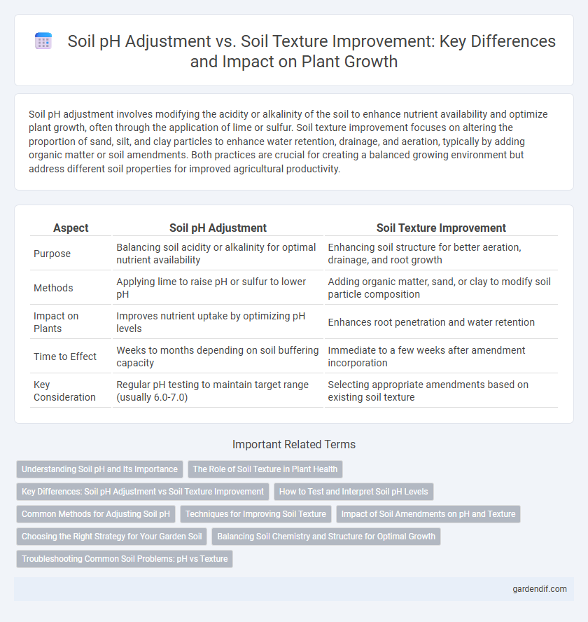 Soil pH Adjustment vs. Soil Texture Improvement: Key Differences and Impact on Plant Growth