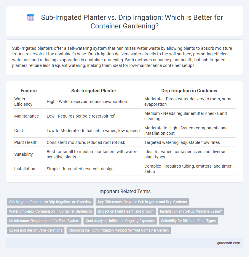 Sub-Irrigated Planter vs. Drip Irrigation: Which is Better for Container Gardening?