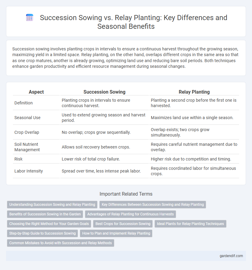 Succession Sowing vs. Relay Planting: Key Differences and Seasonal Benefits