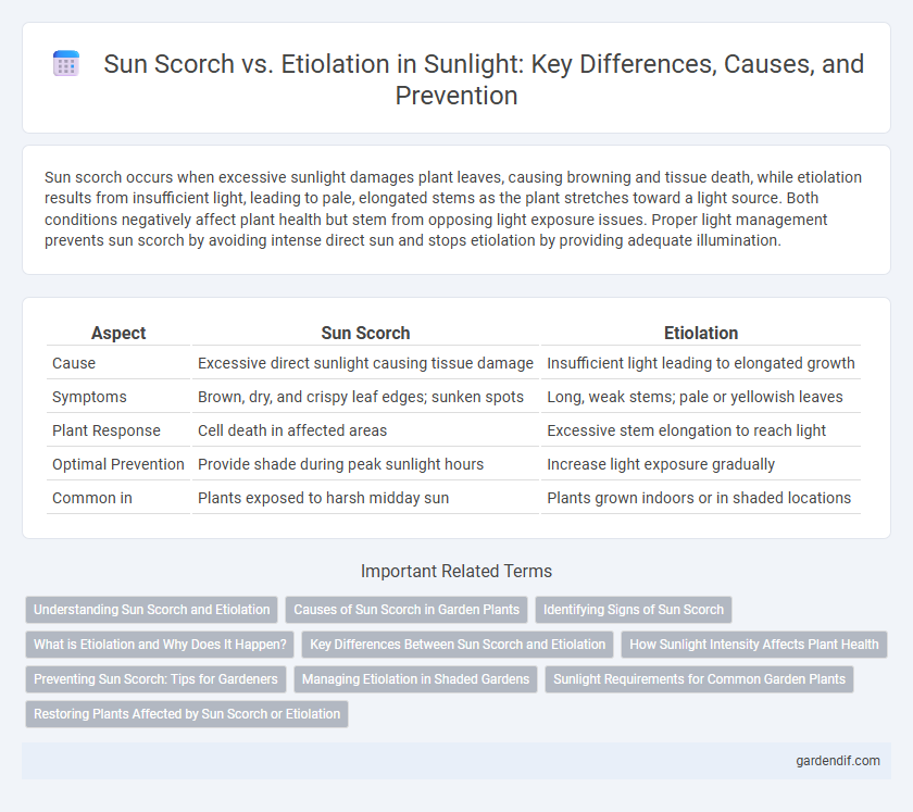 Sun Scorch vs. Etiolation in Sunlight: Key Differences, Causes, and Prevention